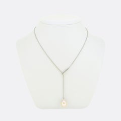 Boodles Pearl and Diamond Drop Necklace