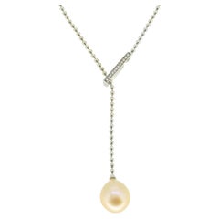 Boodles Pearl and Diamond Drop Necklace