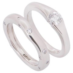 Boodles Platinum Diamond Bridal Set with Engagement Ring and Wedding Band