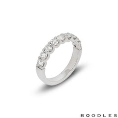 Boodles Platinum Half Eternity Diamond Ring 1.16ct