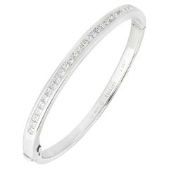 Boodles Platinum Princess Cut Diamond Set Bangle 2.56ct