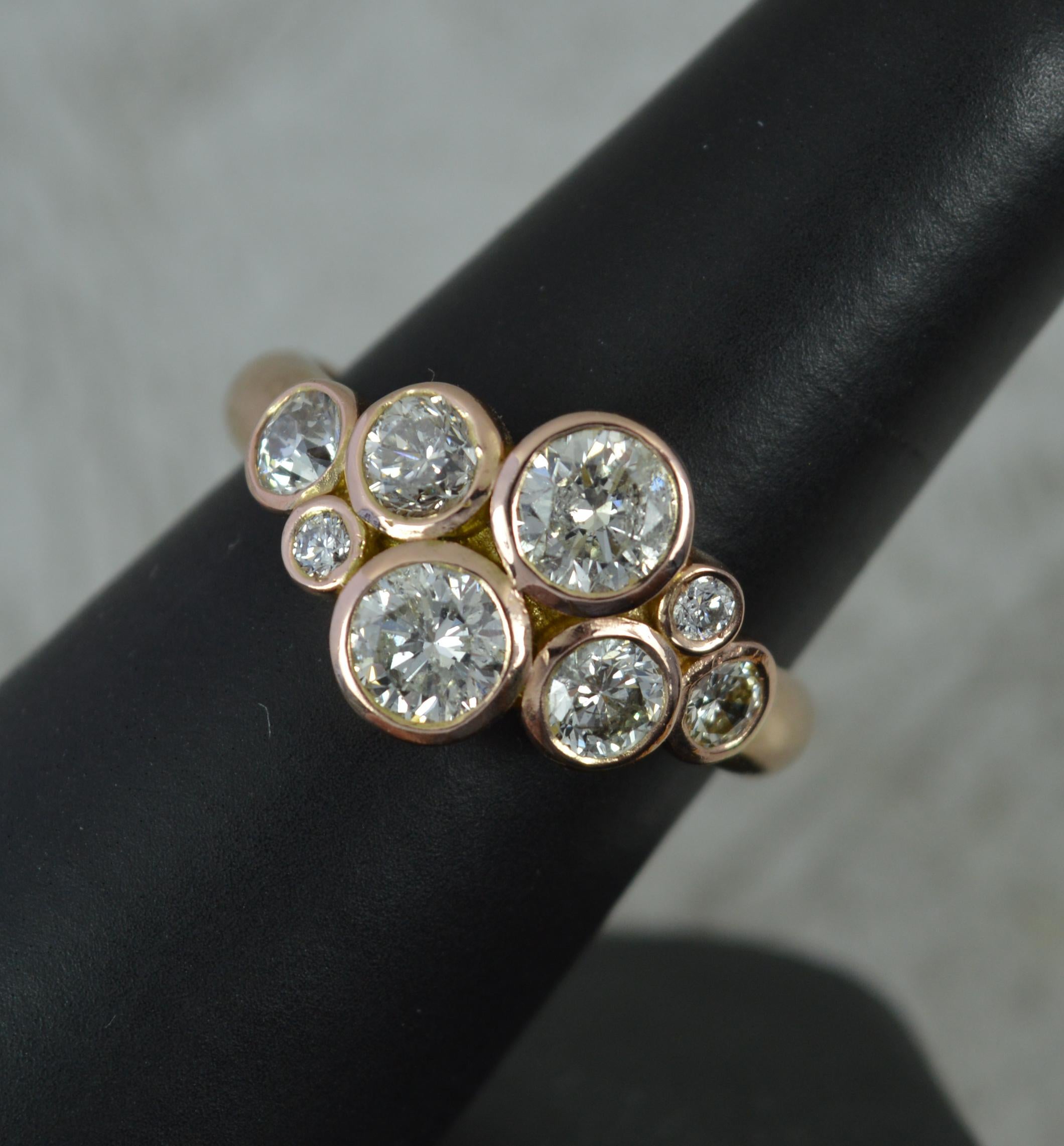 Boodles Raindance Design 14ct Roségold und Diamant-Cluster-Ring im Angebot 8