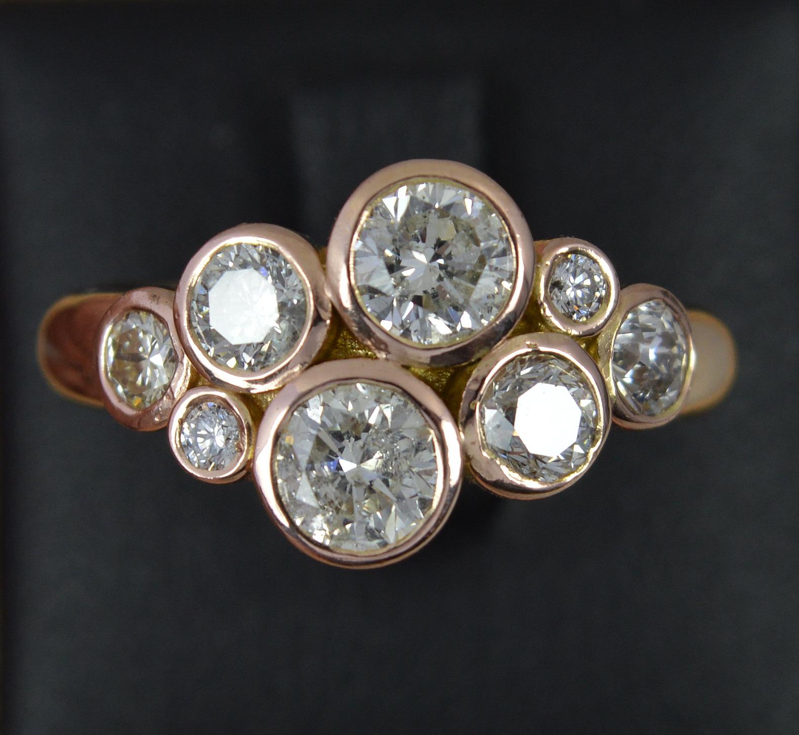 Boodles Raindance Design 14ct Rose Gold and Diamond Cluster Ring For Sale 9