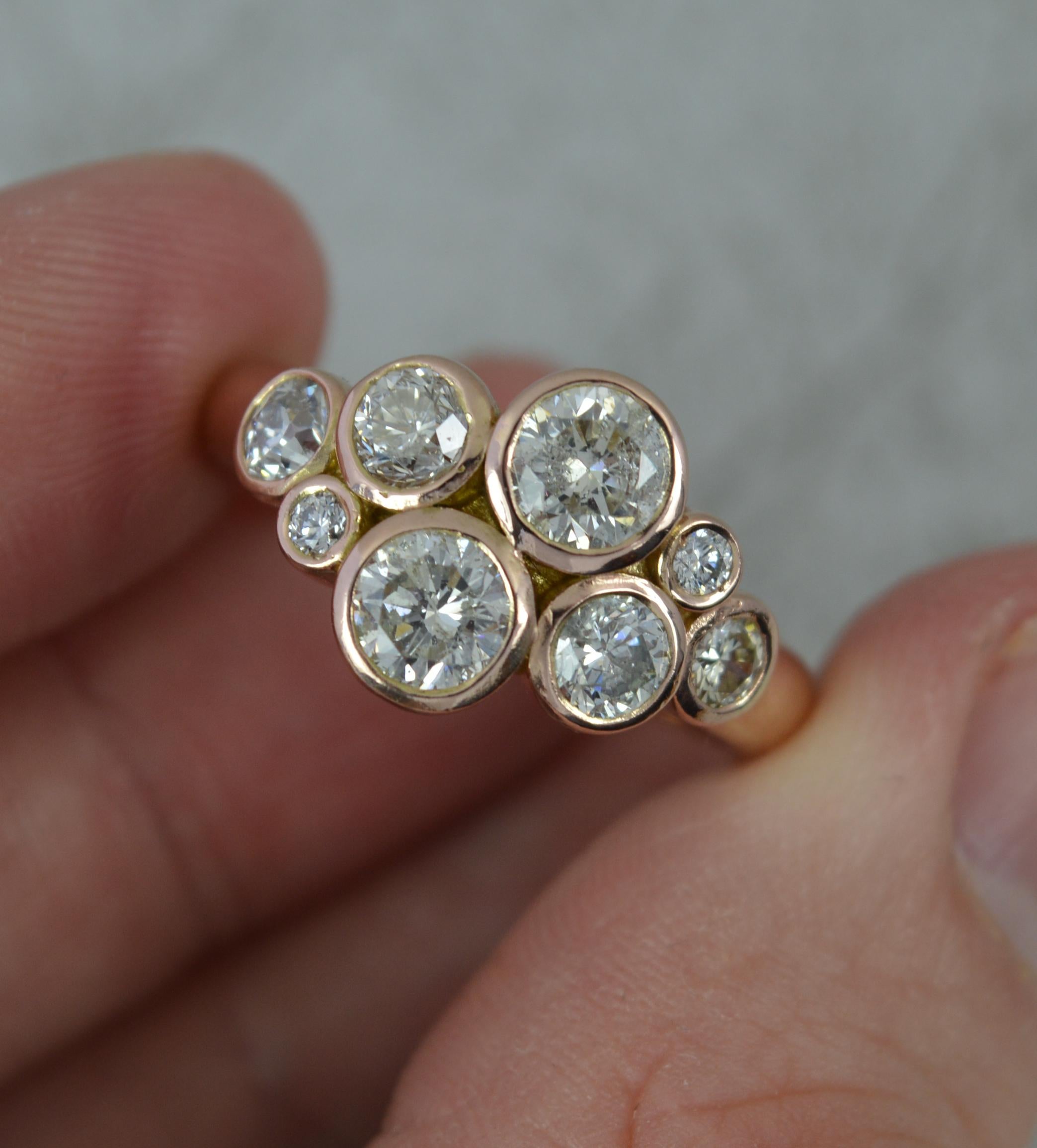 Women's Boodles Raindance Design 14ct Rose Gold and Diamond Cluster Ring