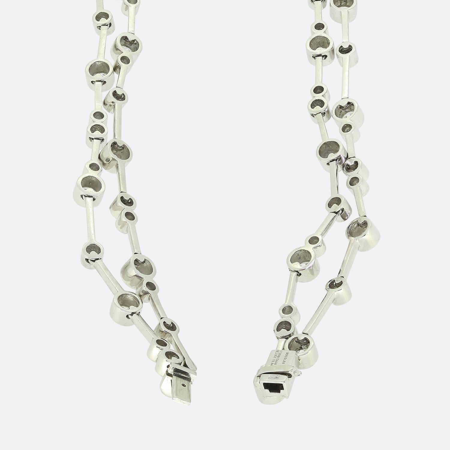 Brilliant Cut Boodles Raindance Two-Row Diamond Necklace
