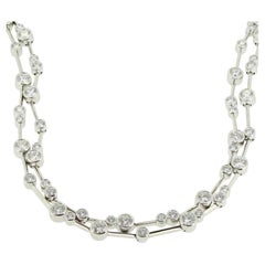 Boodles Raindance Zweireihige Diamant-Halskette mit Diamanten