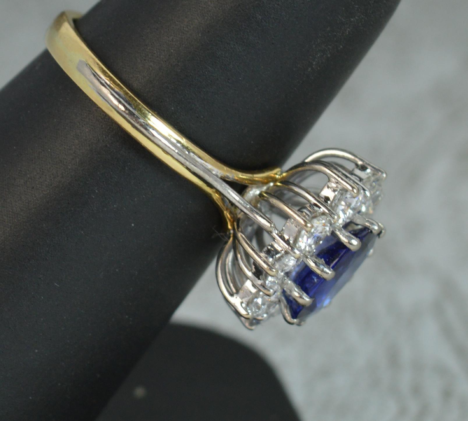 Boodles Sapphire 1.00 Carat VS1 Diamond 18 Carat Gold Cluster Ring 4