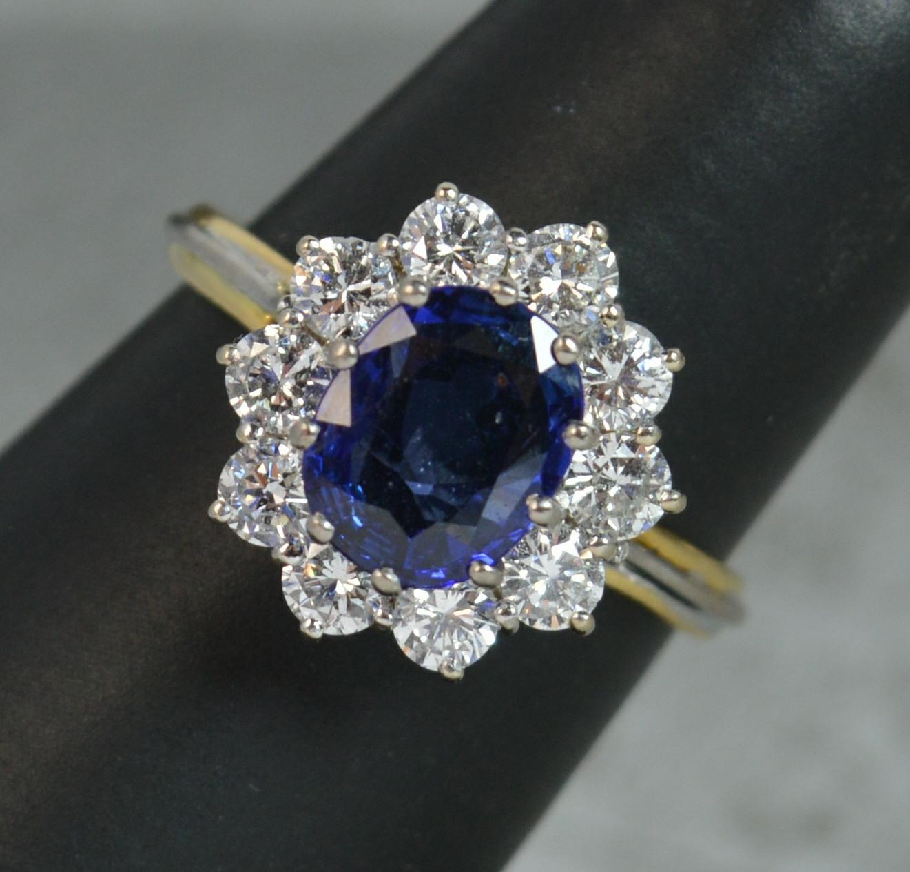 Boodles Sapphire 1.00 Carat VS1 Diamond 18 Carat Gold Cluster Ring 5