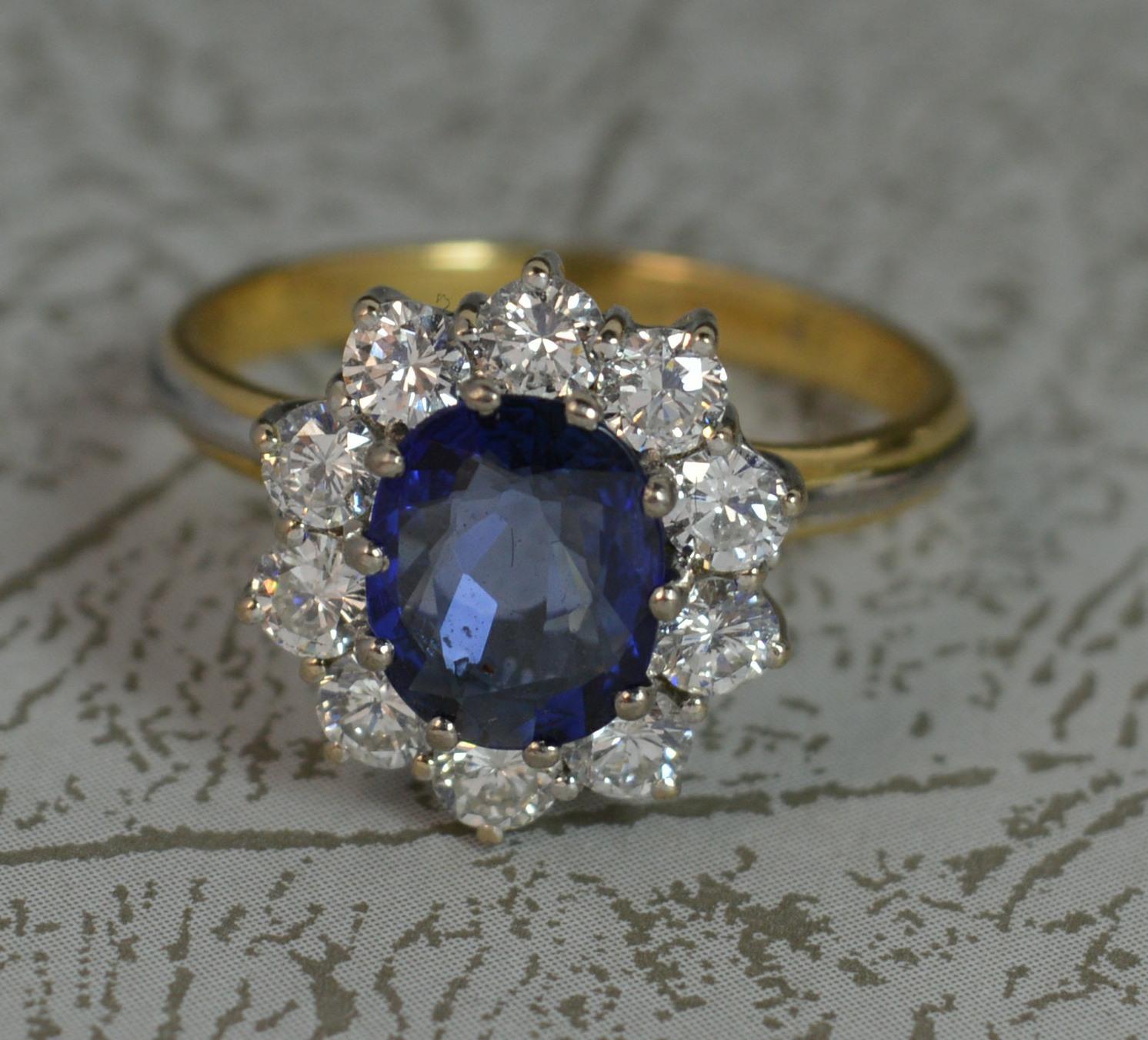 Boodles Sapphire 1.00 Carat VS1 Diamond 18 Carat Gold Cluster Ring 10