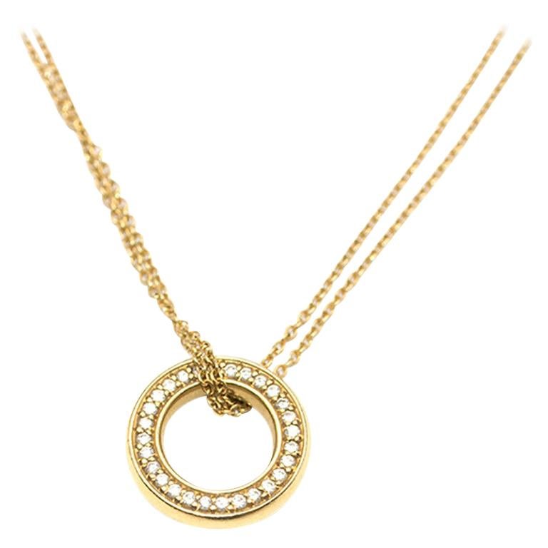 Boodles Small Roulette Yellow Gold Diamond Pendant