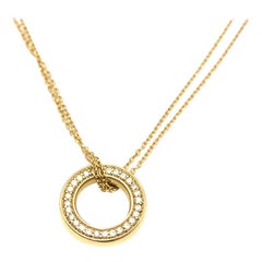 Boodles Small Roulette Yellow Gold Diamond Pendant