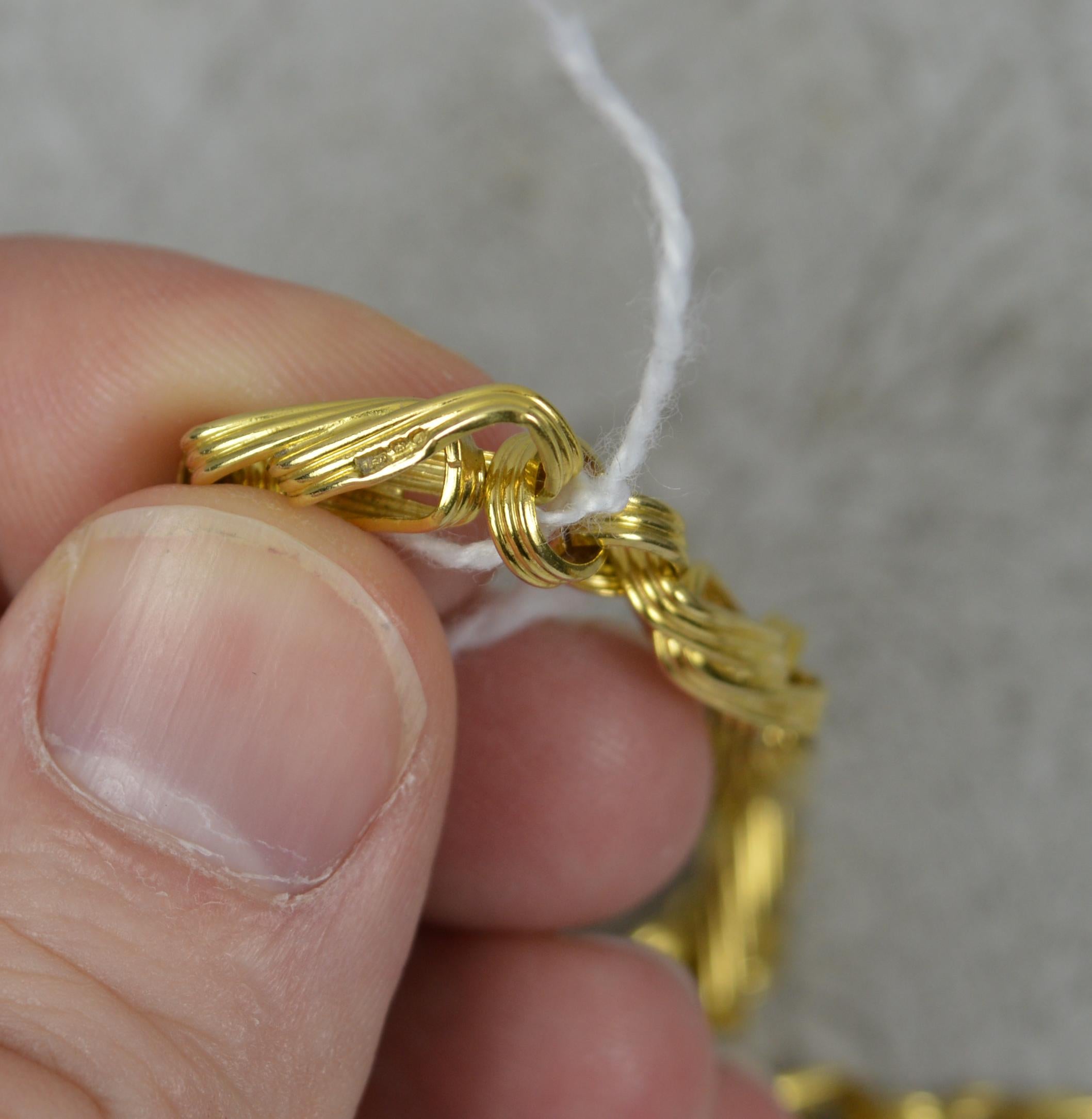 Boodles Solid 18 Carat Yellow Gold Fancy Link Necklace Chain For Sale