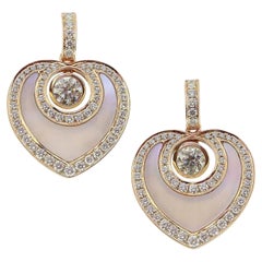 Boucles d'oreilles pendantes Boodles Sophie en nacre et diamants