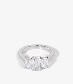 Boodles Trilogy Ashoka Cut Platinum Diamond Engagement Ring