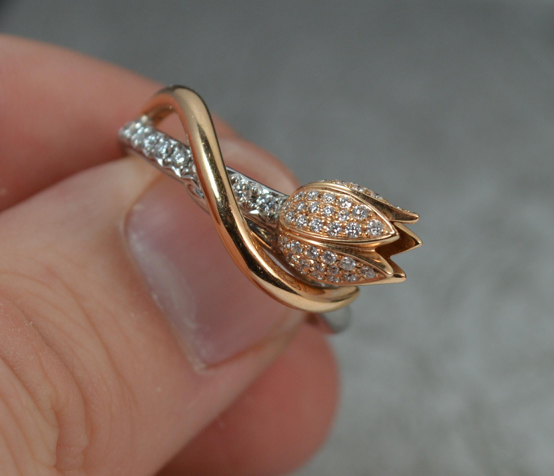 Boodles VS1 Diamond 18 Carat Gold Maymay Tulip Ring 2