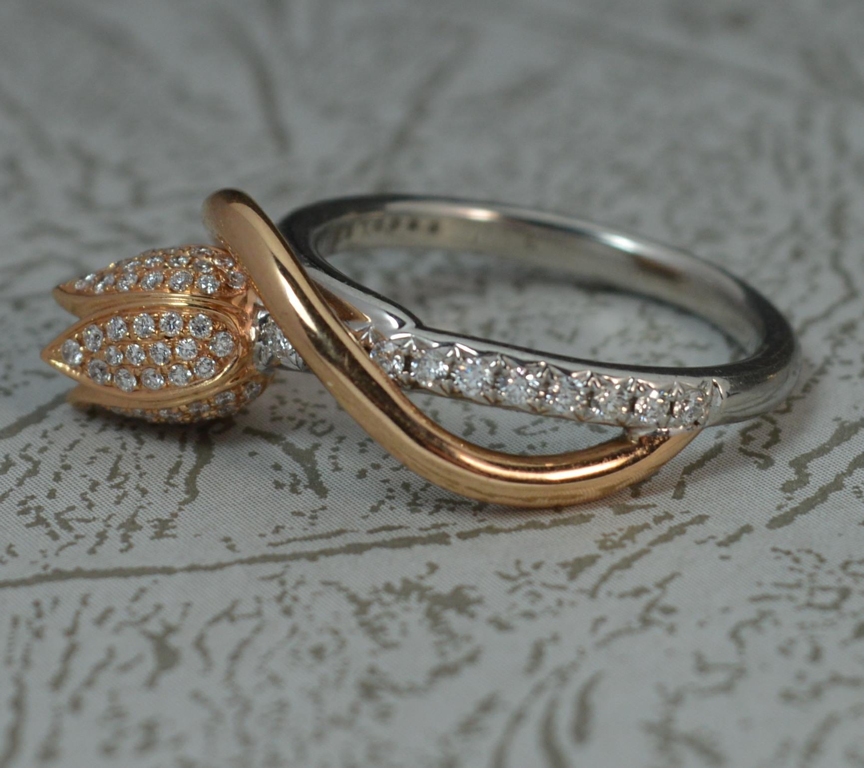 Boodles VS1 Diamond 18 Carat Gold Maymay Tulip Ring 5