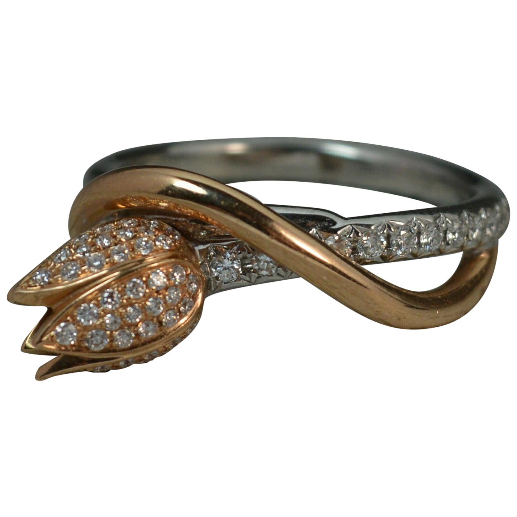 Boodles VS1 Diamond 18 Carat Gold Maymay Tulip Ring