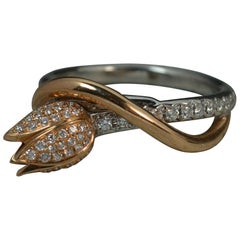 Boodles VS1 Diamond 18 Carat Gold Maymay Tulip Ring