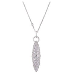 Boodles White Gold Diamond Velocity Pendant