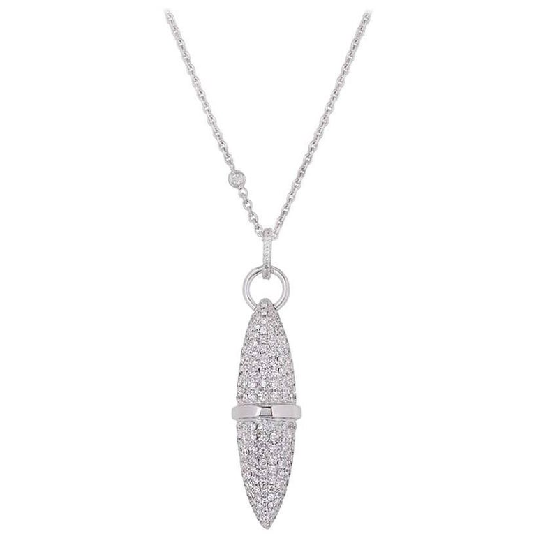 Boodles White Gold Diamond Velocity Pendant At 1stdibs