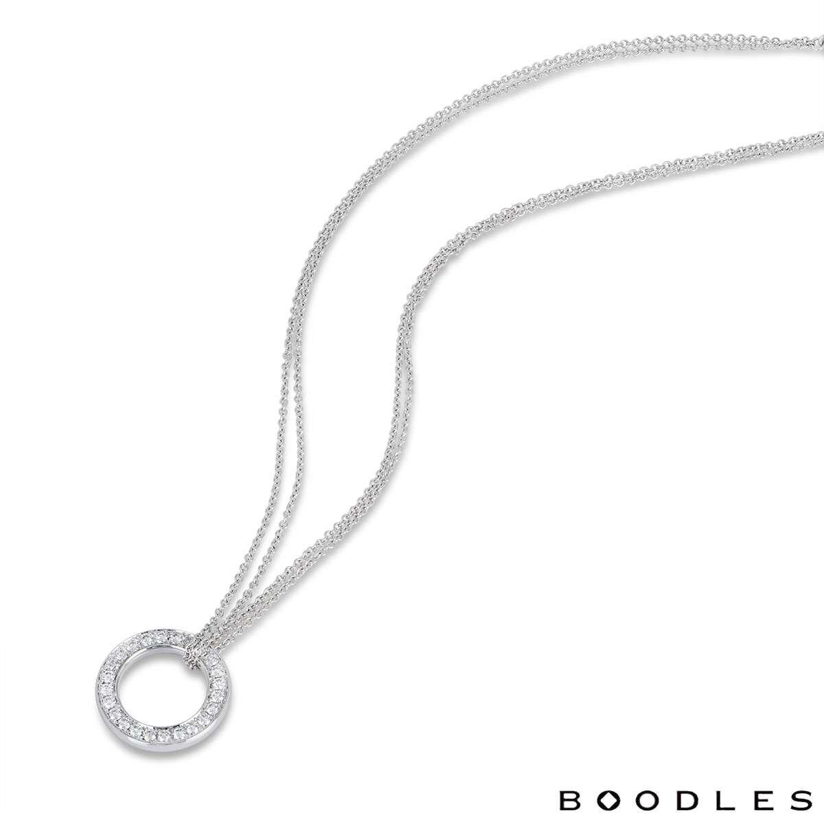 Boodles White Gold Large Roulette Pendant In Excellent Condition In London, GB