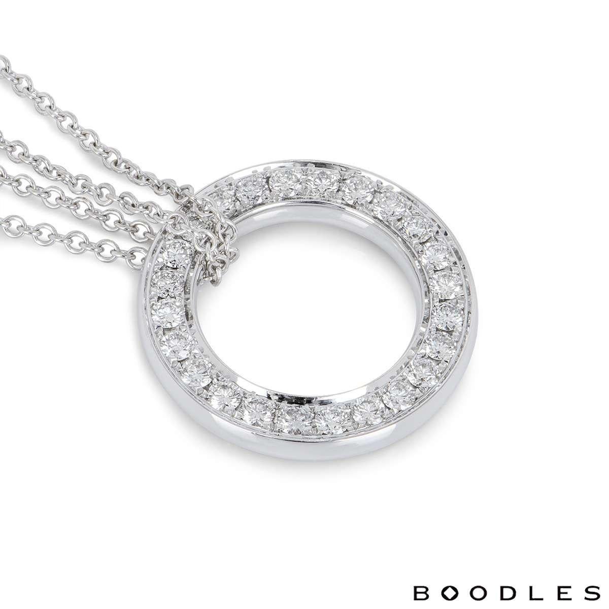 Boodles Weißgold großer Roulette-Anhänger Damen
