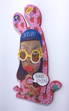 Keep Rockin by street artist & b-girl Riiisa Boogie - BOOGIErez, hand cut wood
