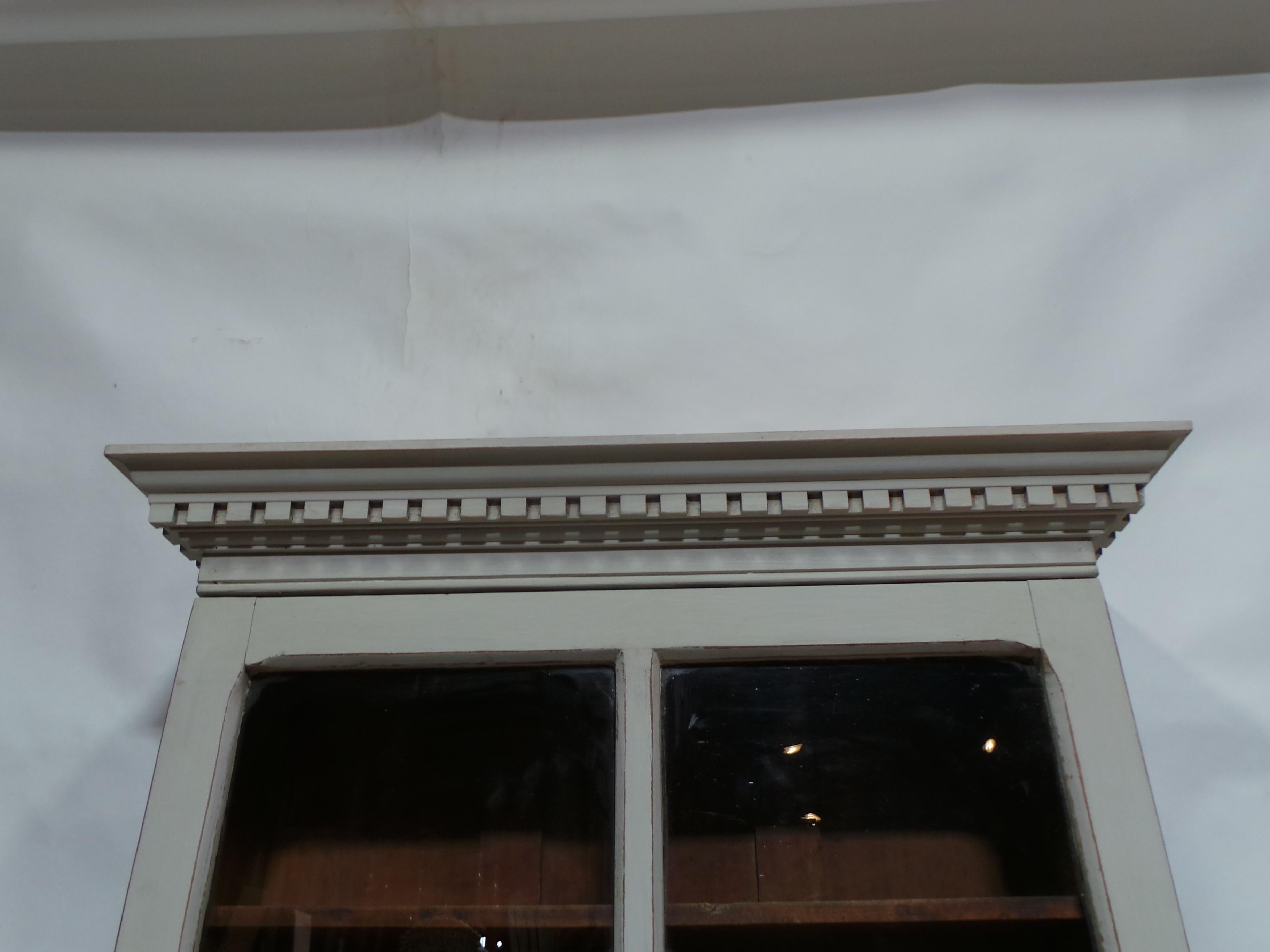 This is a Swedish Gustavian Style Glass top book case.
inside shelfs are
Top 8