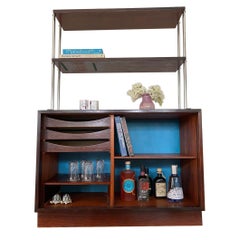 Book Case with a Cabinet 
See the Beautiful Blue Inside
, Denmark, 1960s