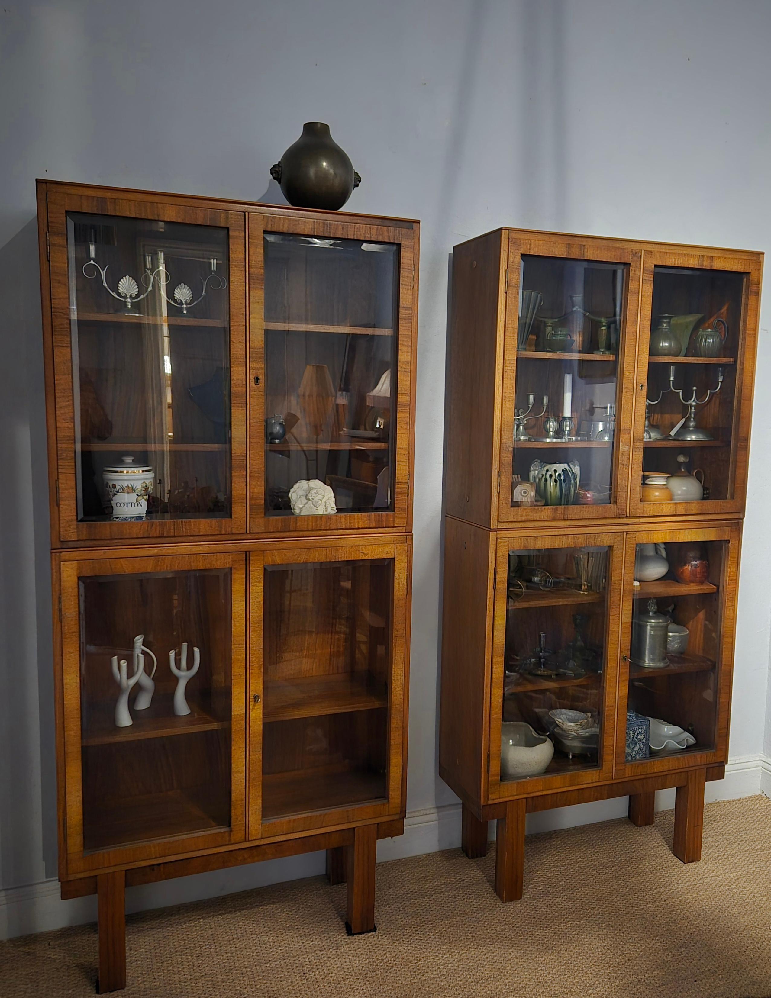 Librerie / vetrine in noce di Brumax, Germania anni '30 in vendita 8