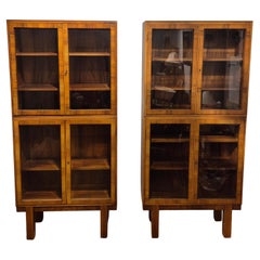 Vitrines en noyer de Brumax, Allemagne, années 1930