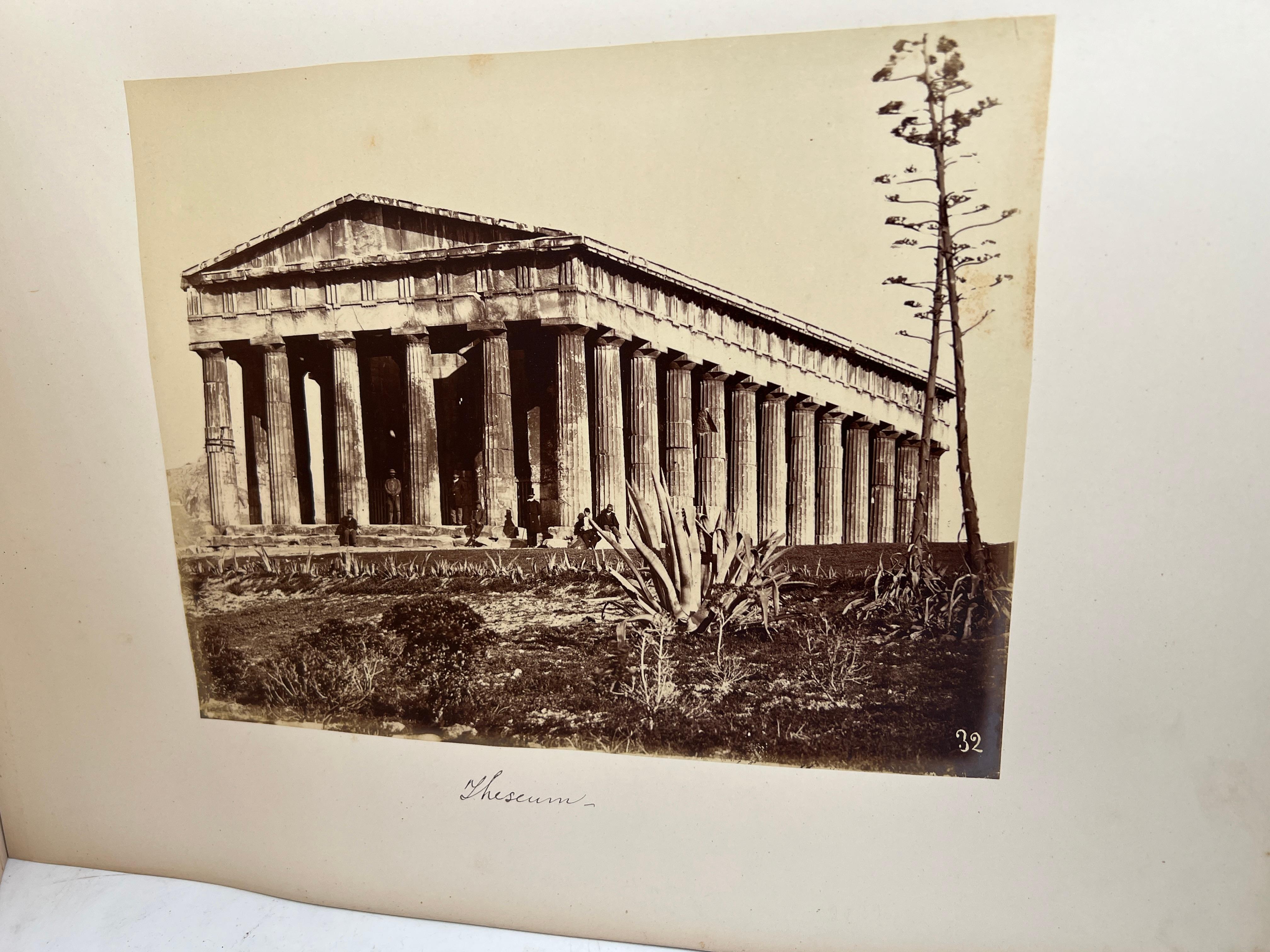 Néo-égyptien Livre contenant 47 photographies à travers la Syrie, l'Égypte et plus encore C. 1875 Felix Bonfils ? en vente