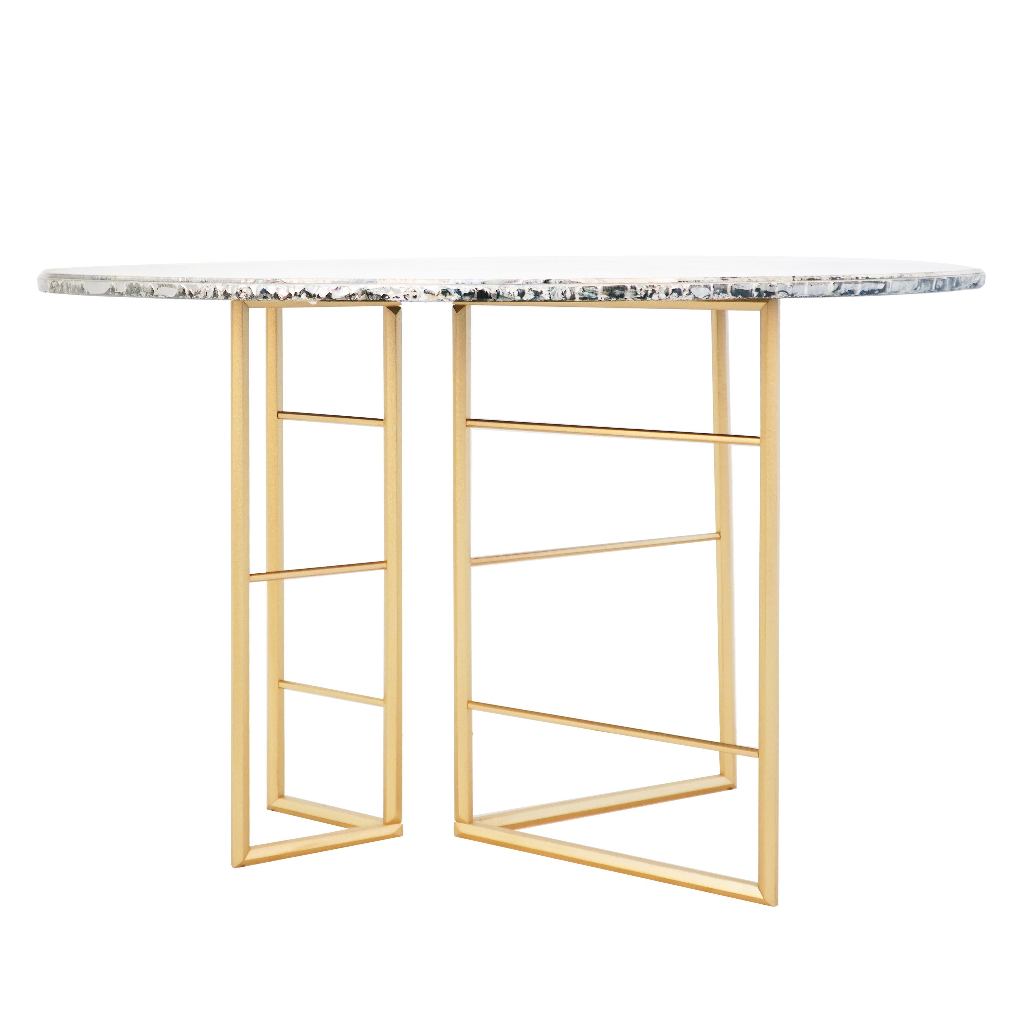 BOOK  sculpture console table 

This table is a piece of contemporary art, entirely made by hand in Tuscany, Italy, 100% of Italian origin. 

The table, reminiscent of  pages of an open book raised by a pouff of wind; with its  free-positionable