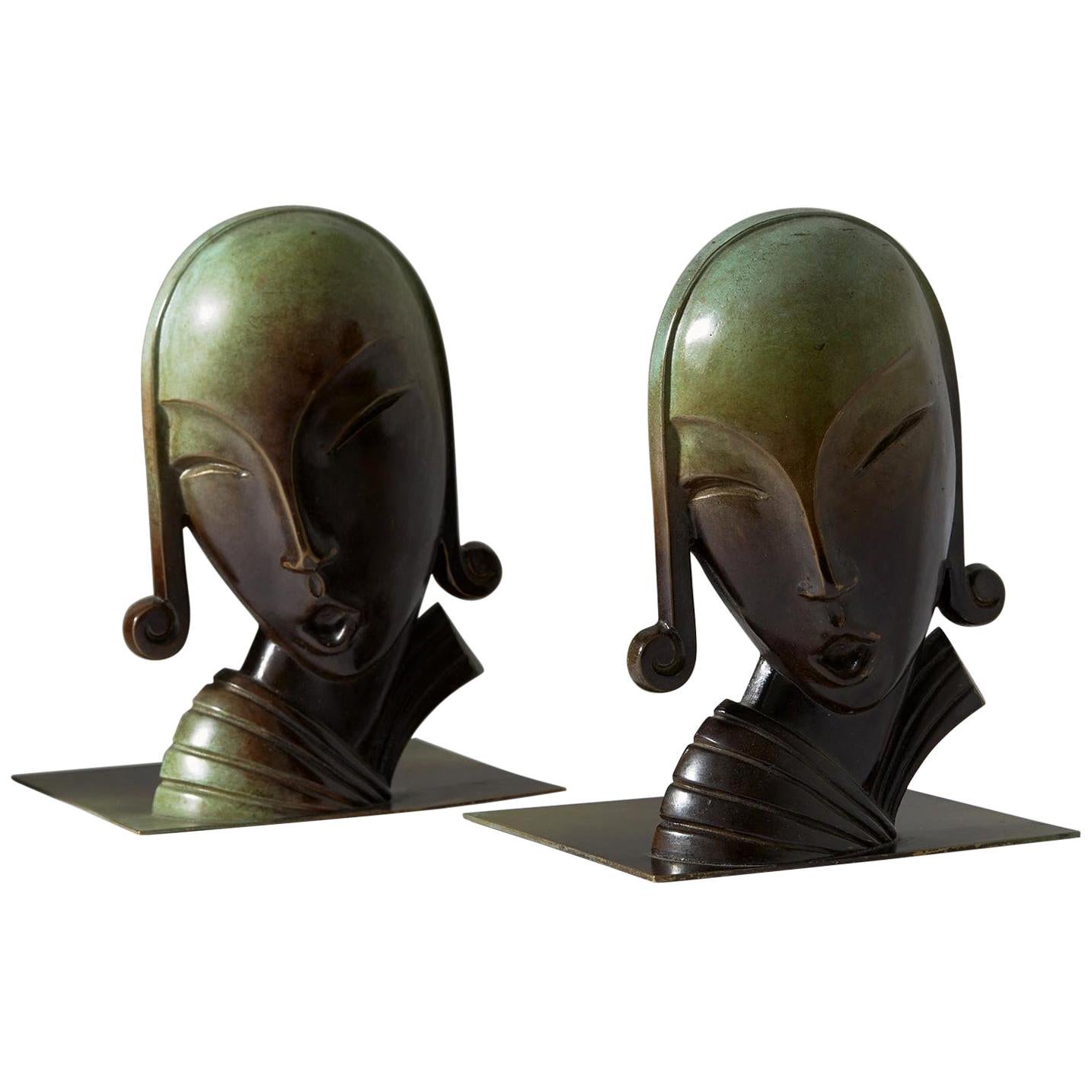 Book Ends, Designed by CE Borgström for Ystad Metall AB, Sweden, 1930s