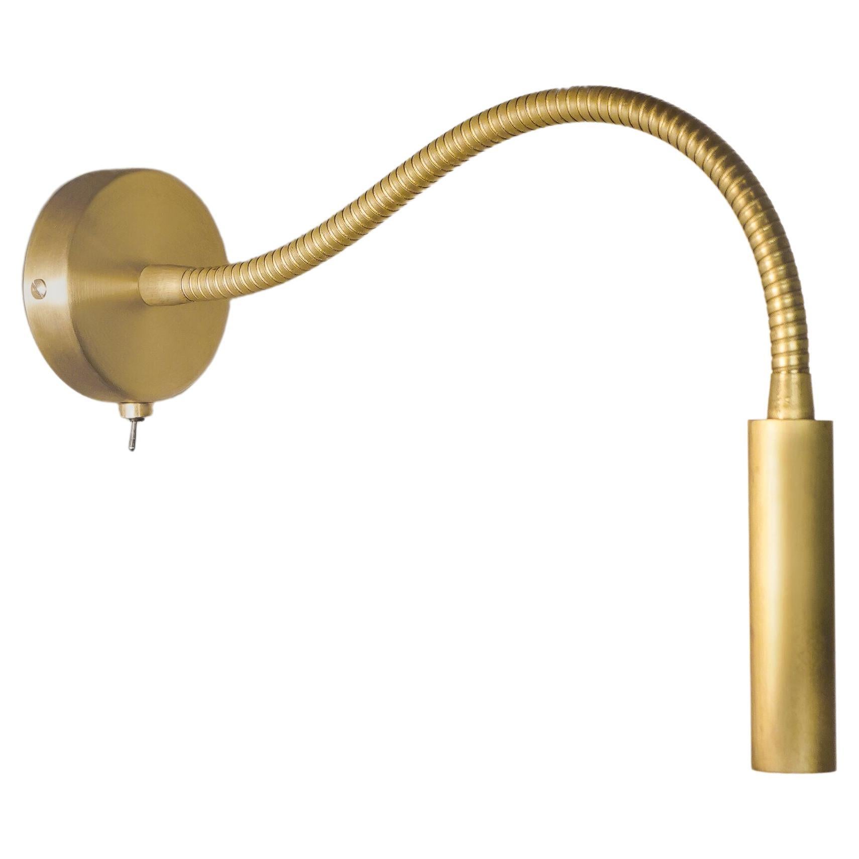 Antique Brass & Frosted Glass Single Wall Light with Pull Cord Switch