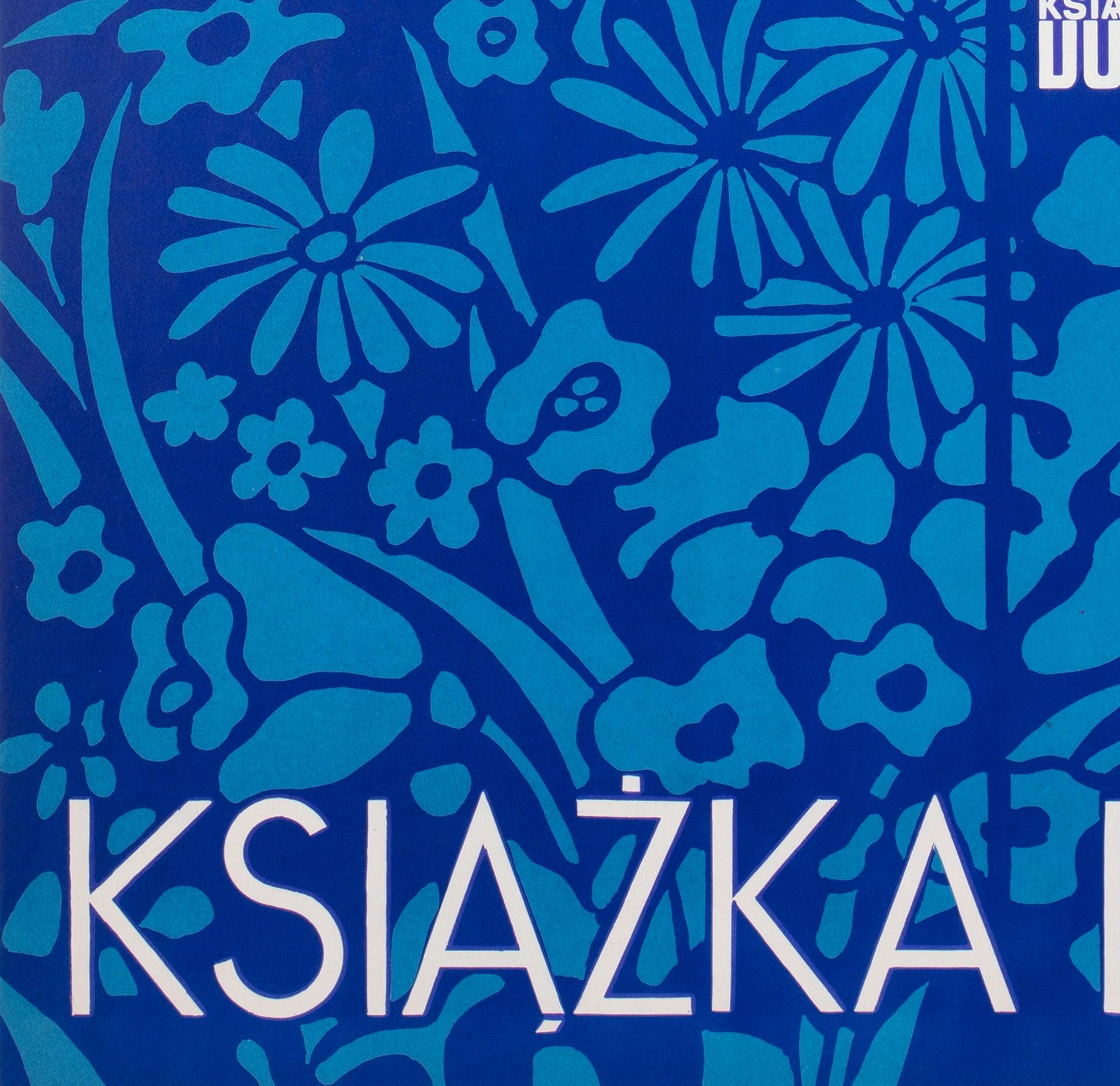 Carta Libro per Ewa 1974 Manifesto pubblicitario di Witold Janowski, Polish DOM Ksiazki in vendita