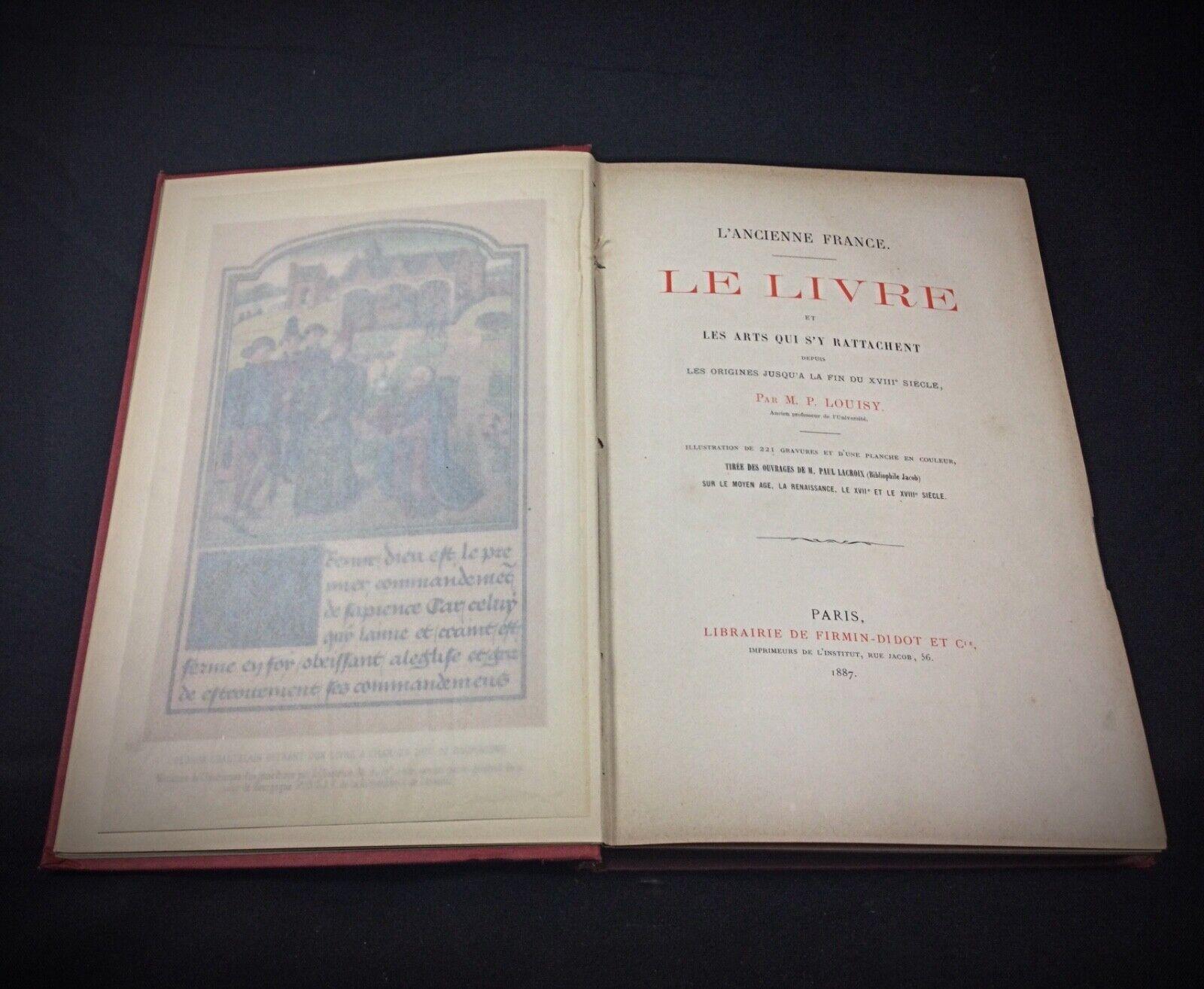 Buch: Le Livre et les Arts qui s'y Rattachent (1887) von M.P. Louisy- 2Y96 im Zustand „Gut“ im Angebot in Bordeaux, FR