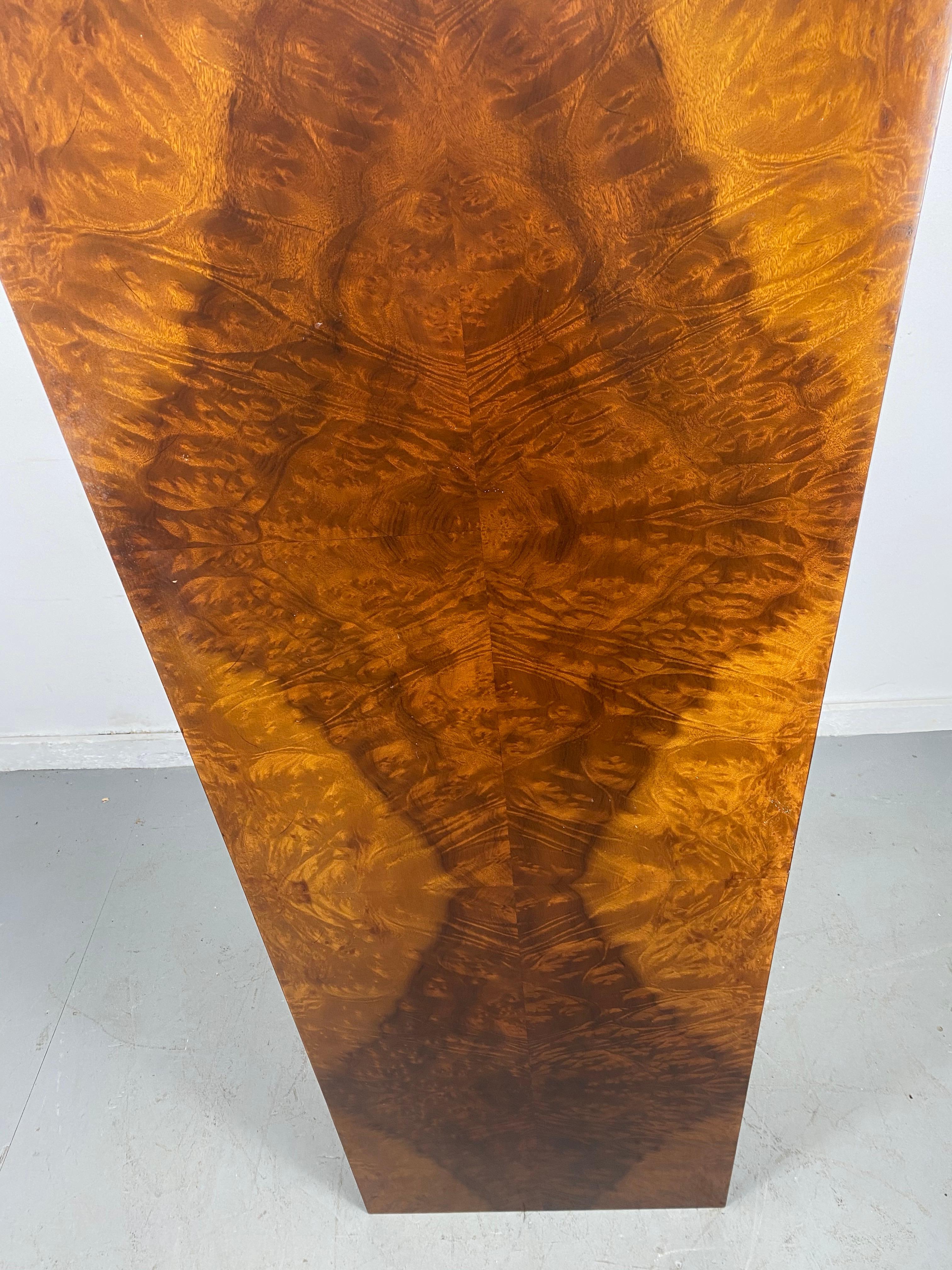 Lacquered Book-matched Burl Walnut Console by Milo Baughman for Directional