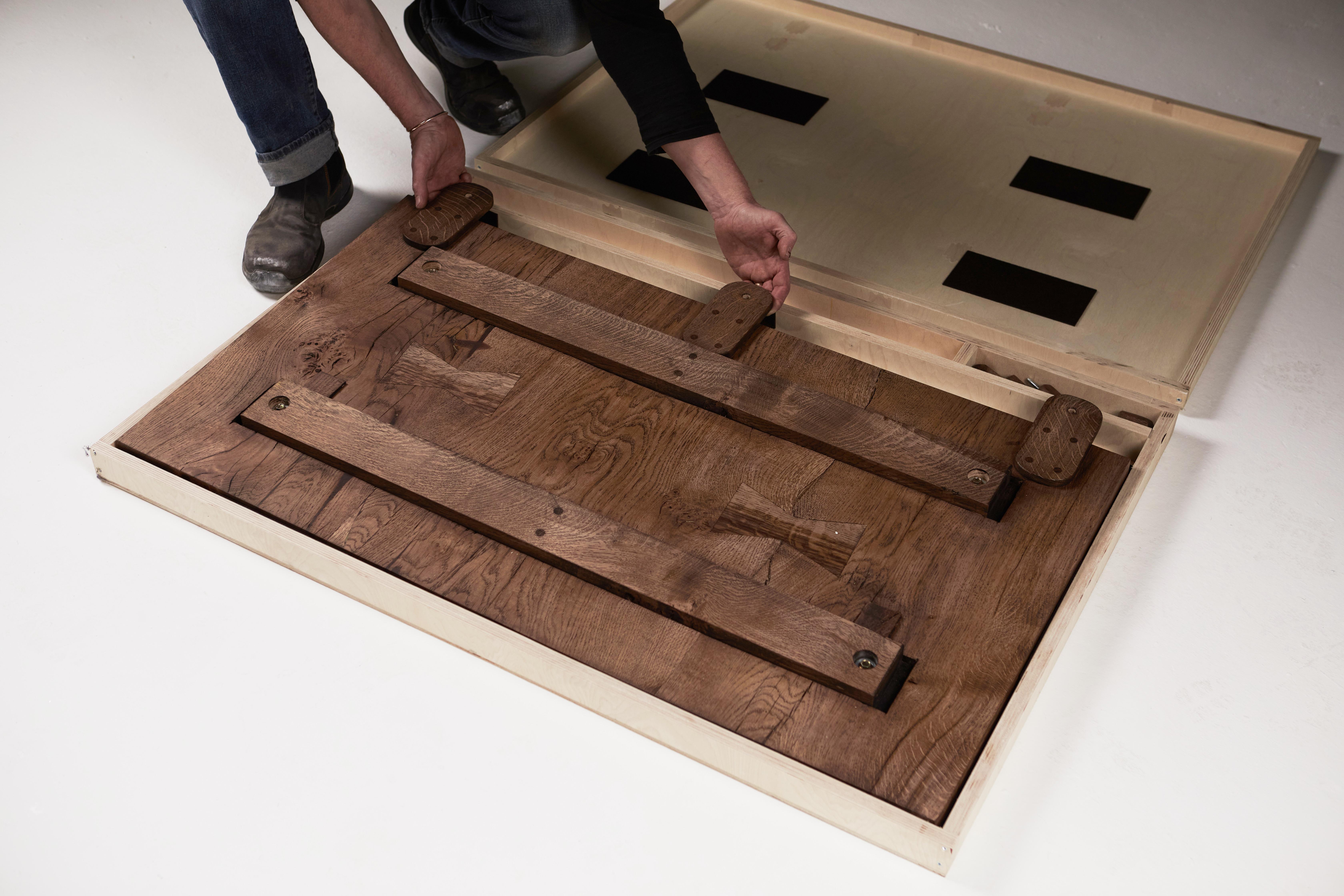 Table à rallonge assortie en chêne anglais massif en vente 9