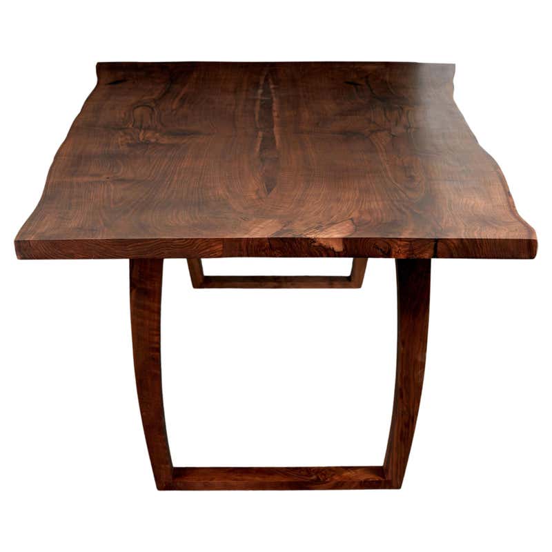 Trapeze leg English Walnut Dining Table by Jonathan Field. For Sale at ...