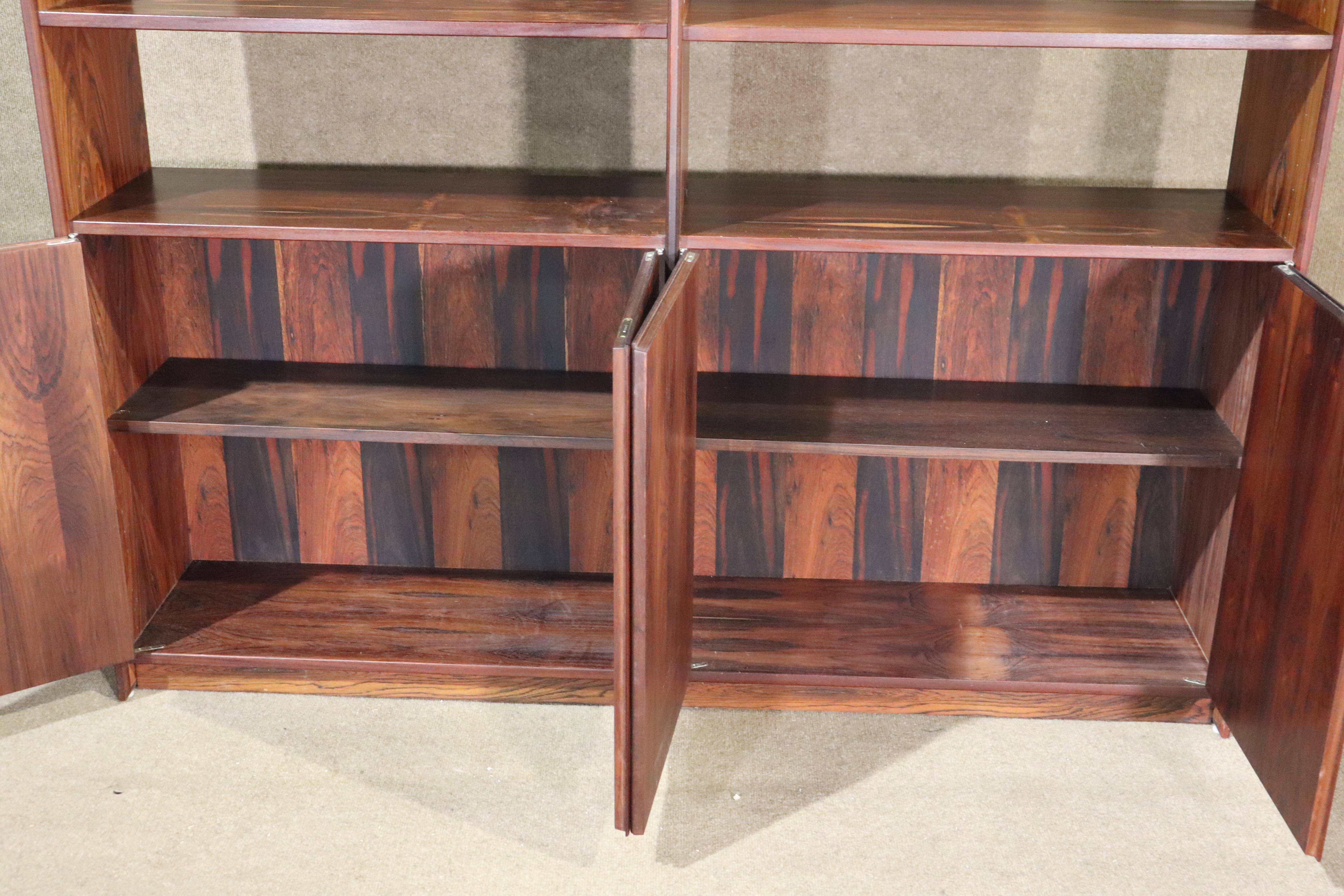 Mid-Century Modern Book Matched Rosewood Room Divider