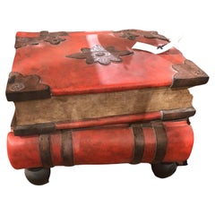 Vintage Book Motif Occasional Table