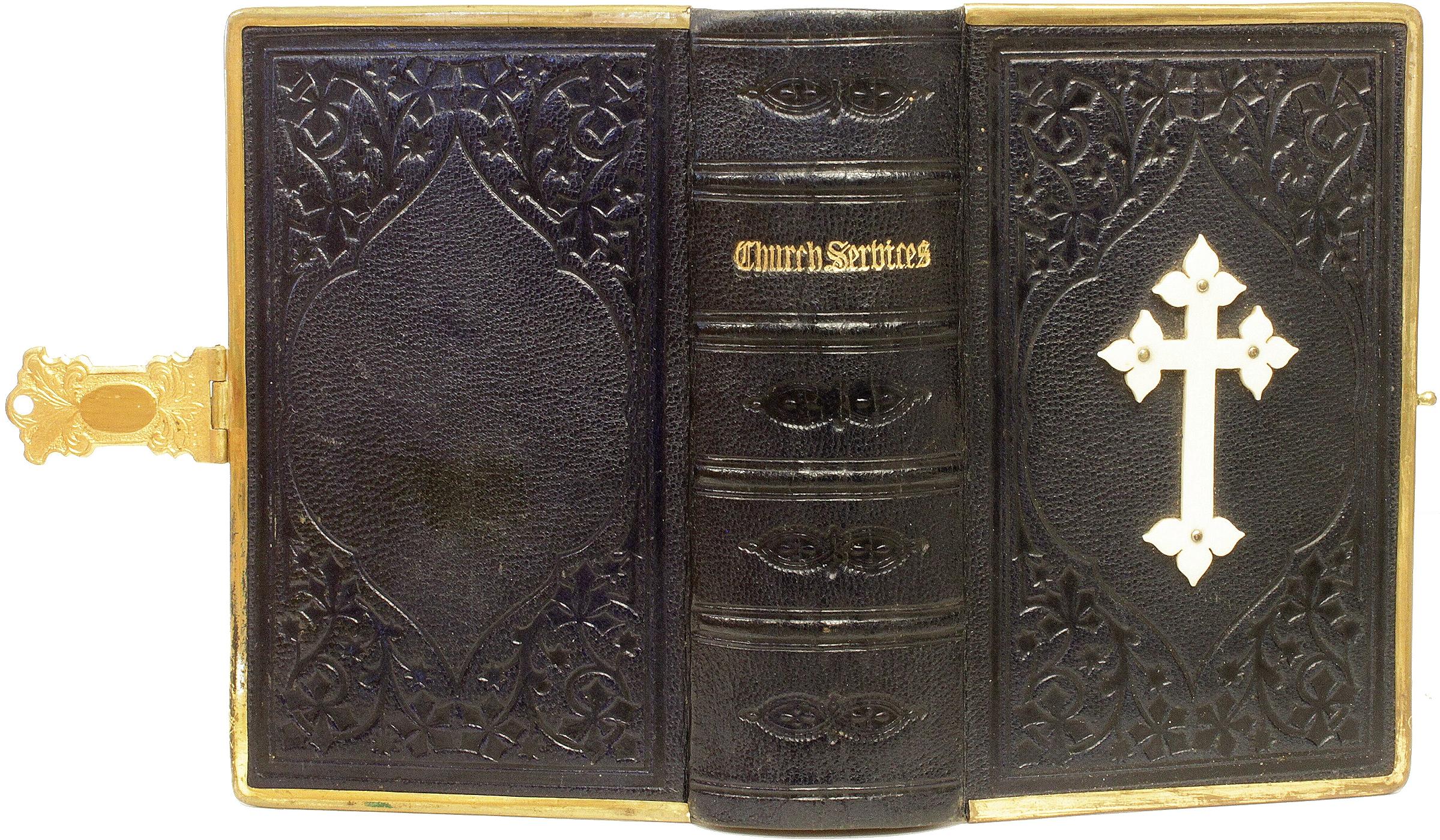 Late 19th Century BOOK OF COMMON PRAYER, 1871, In A Fine Leather & Brass Mounted Binding!