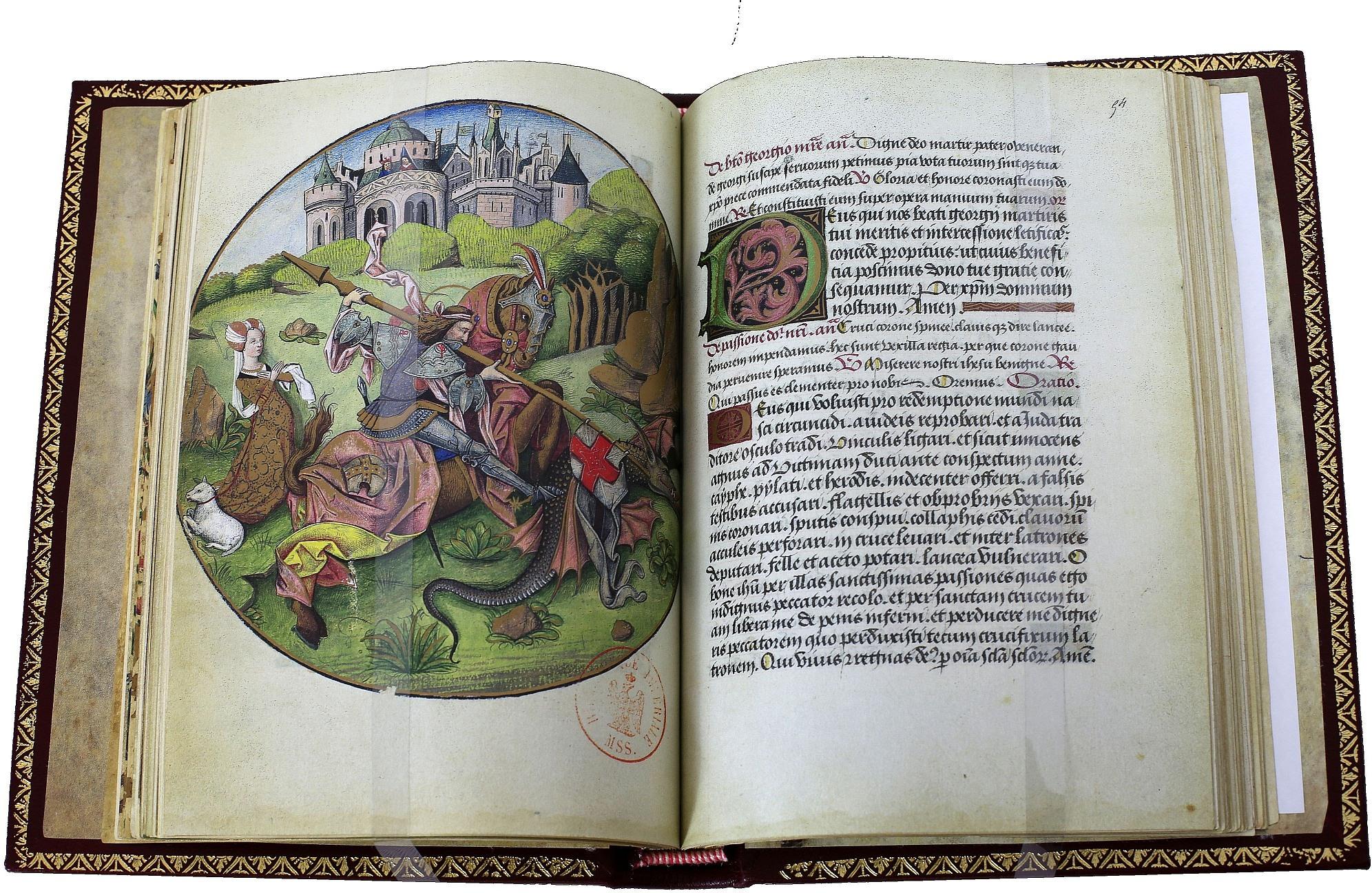 This is a one-time only facsimile edition limited to 987 copies of an illuminated manuscript in Renaissance style, the Book of Hours of Charles of Angoulême, father to Francis I of France, owned by the Bibliothèque nationale de France, made by