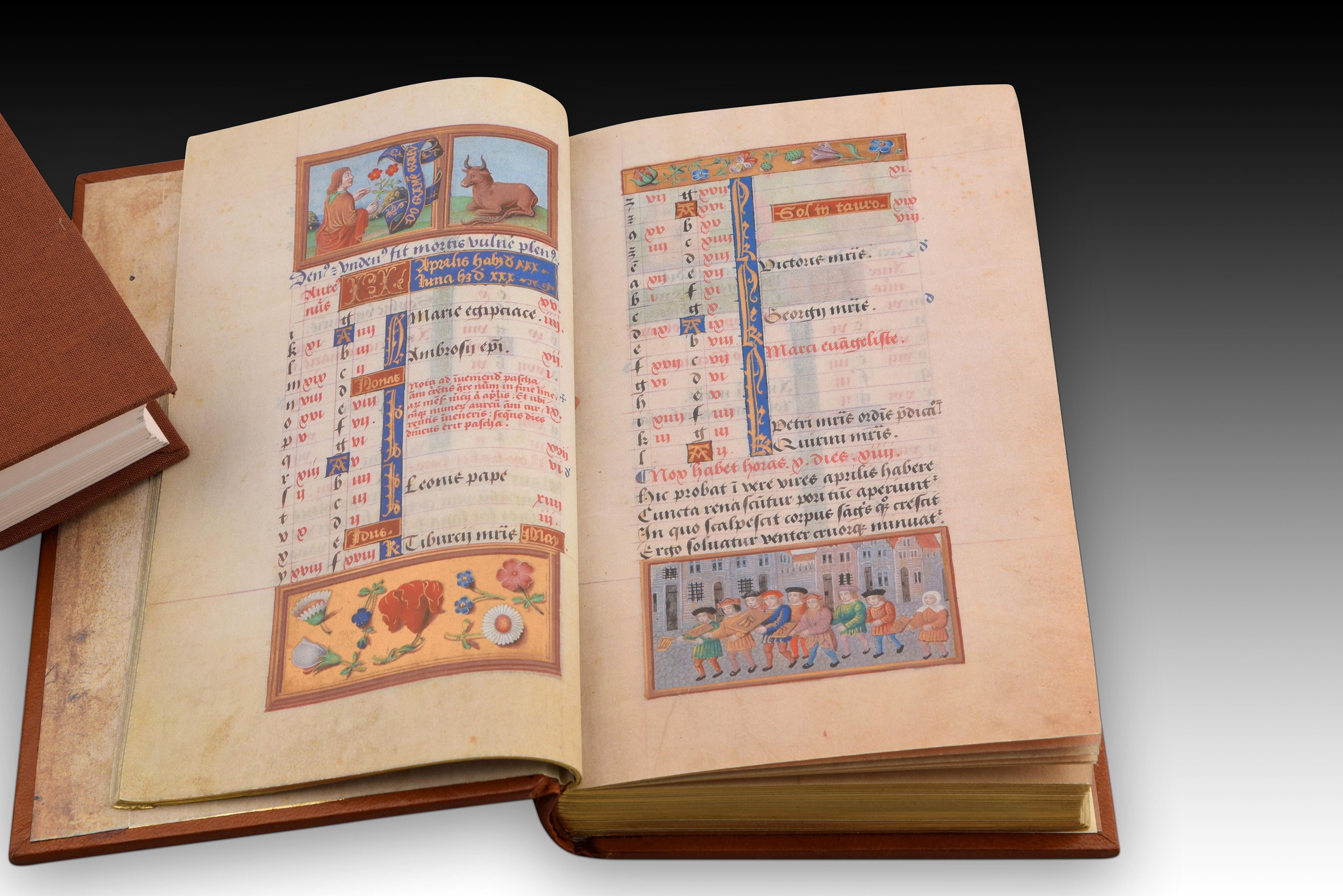 Book of Hours of Felipe El Hermoso, Facsimile with Study and Case, Spain, 2002 4