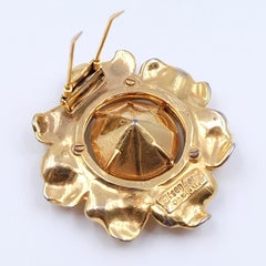 Book piece Eisenberg Blue Flower Clip Brooch