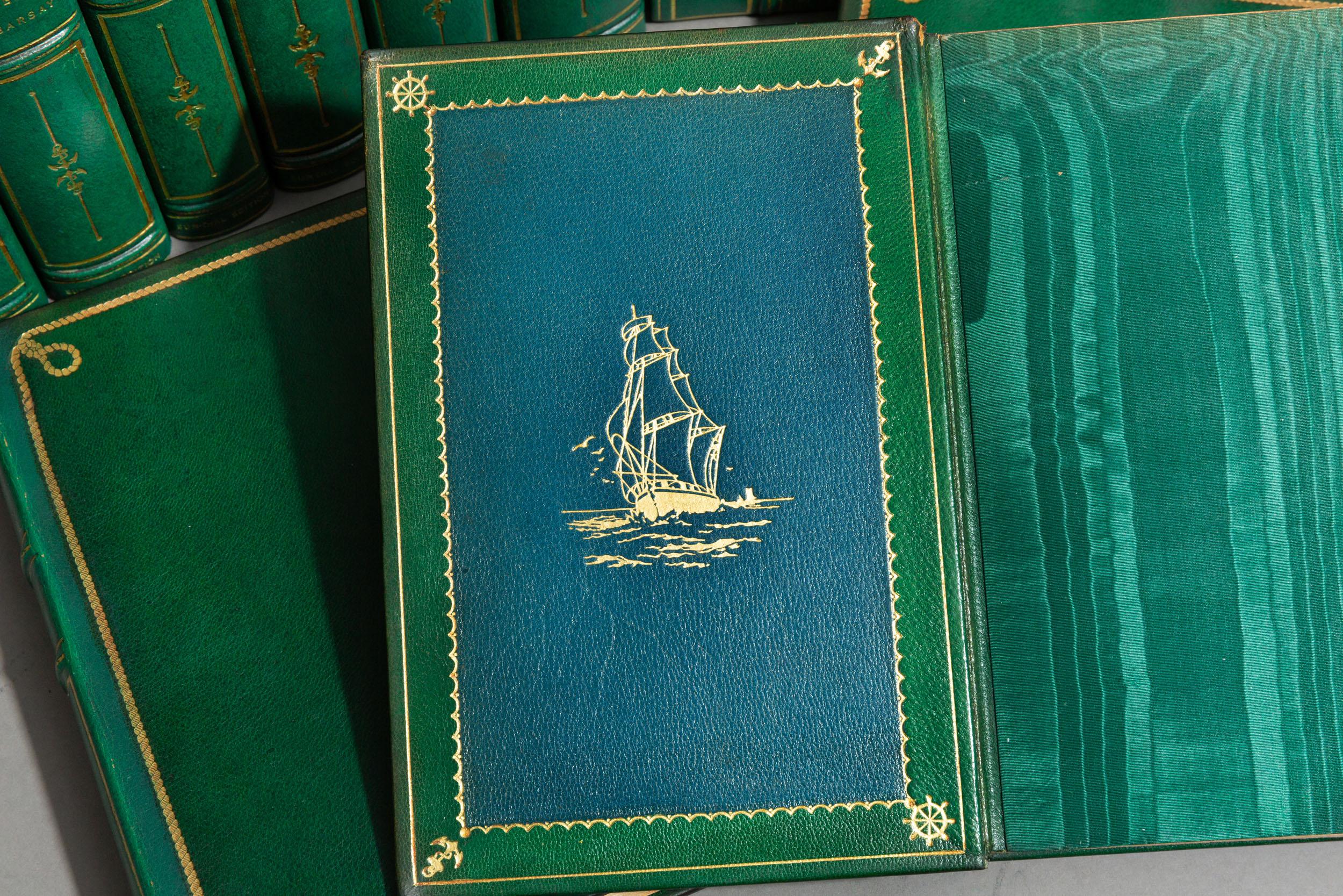 'Book Set' 24 Volumes, Joseph Conrad, Works, Sun-Dial Edition, Signed In Good Condition In New York, NY