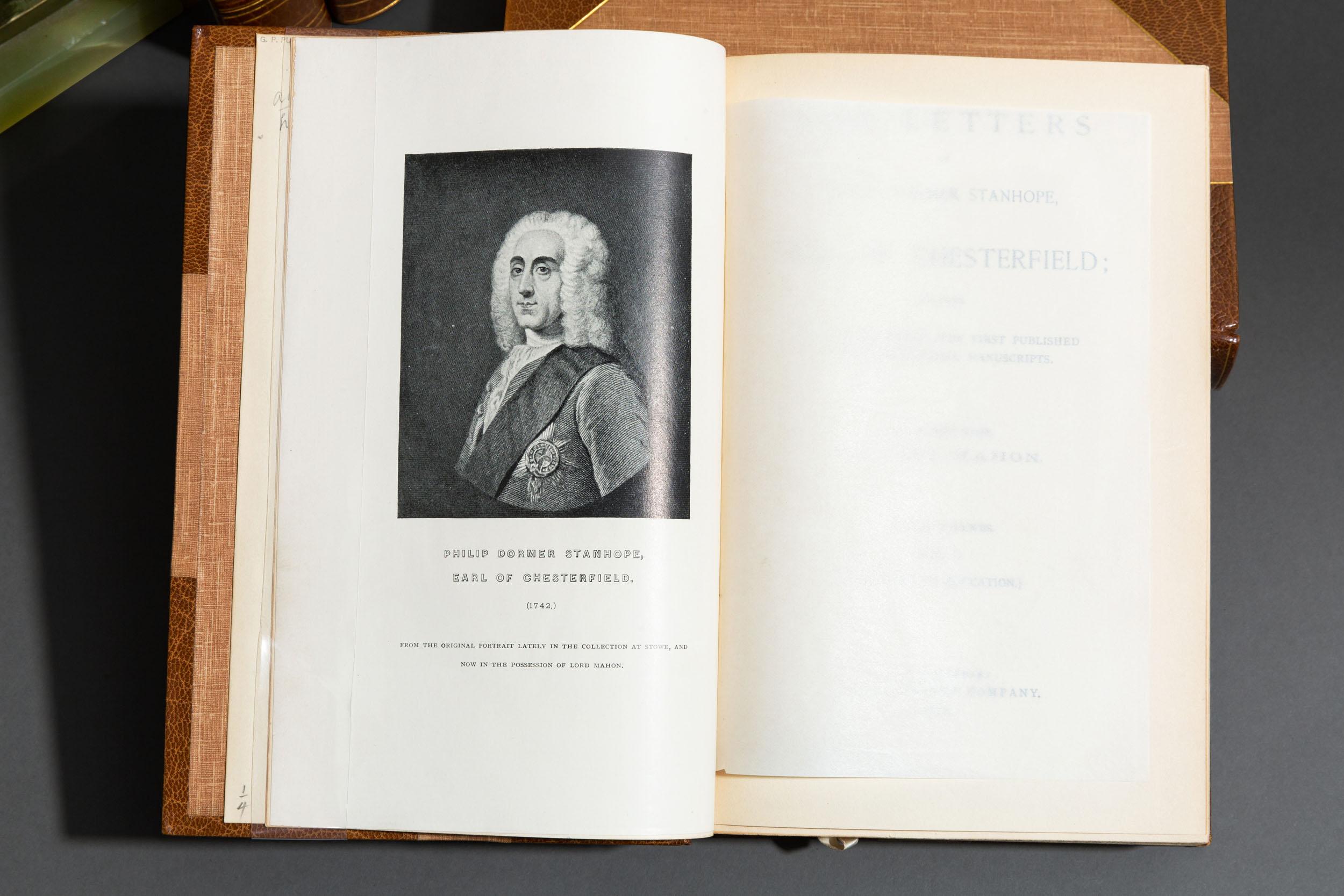 American 'Book Set', 5 Volumes, Lord Chesterfield, Lettters