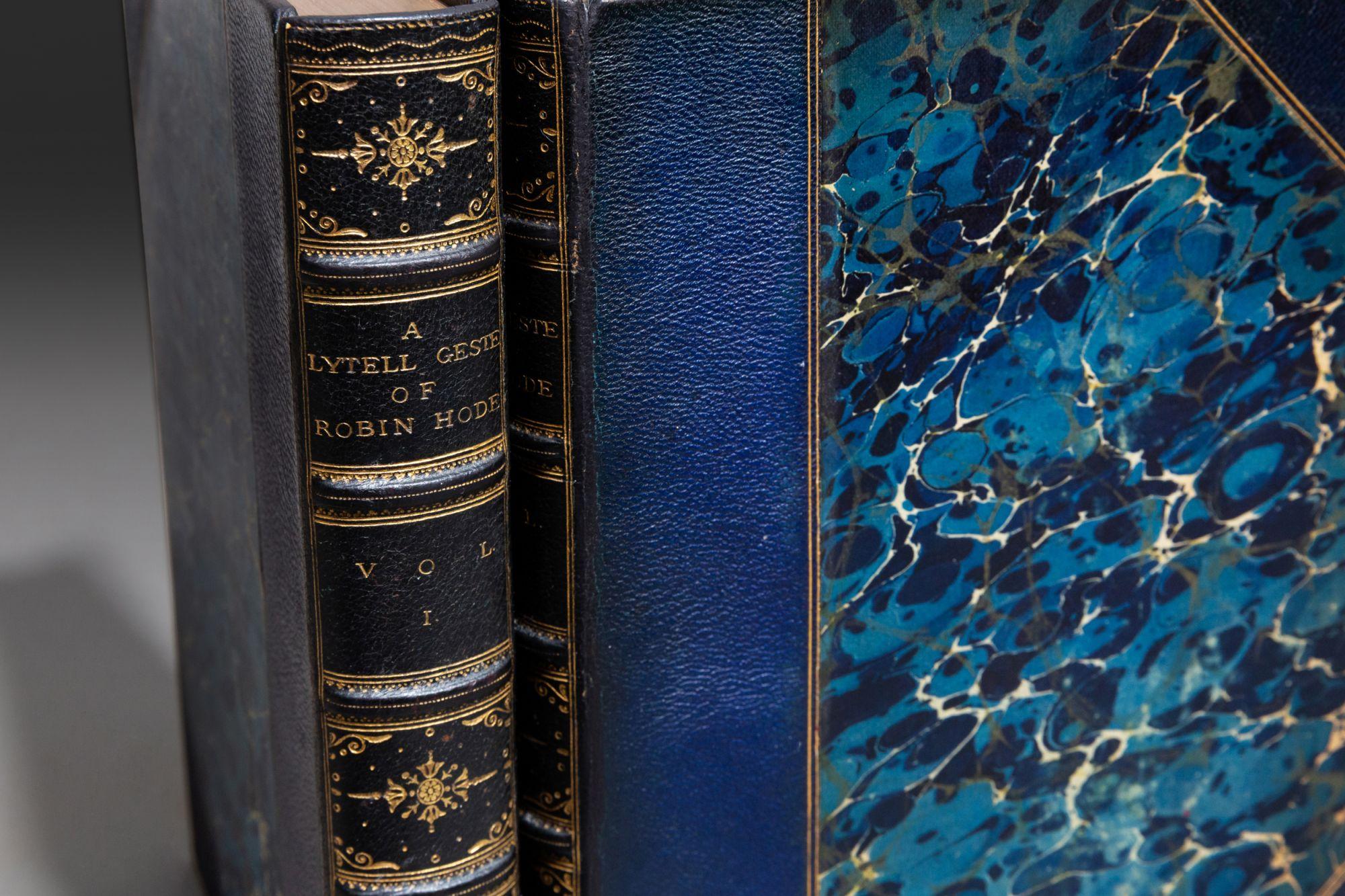 19th Century 'Book Sets' 2 Volumes, John Mathew Gutch, A Lytell Geste of Robin Hode