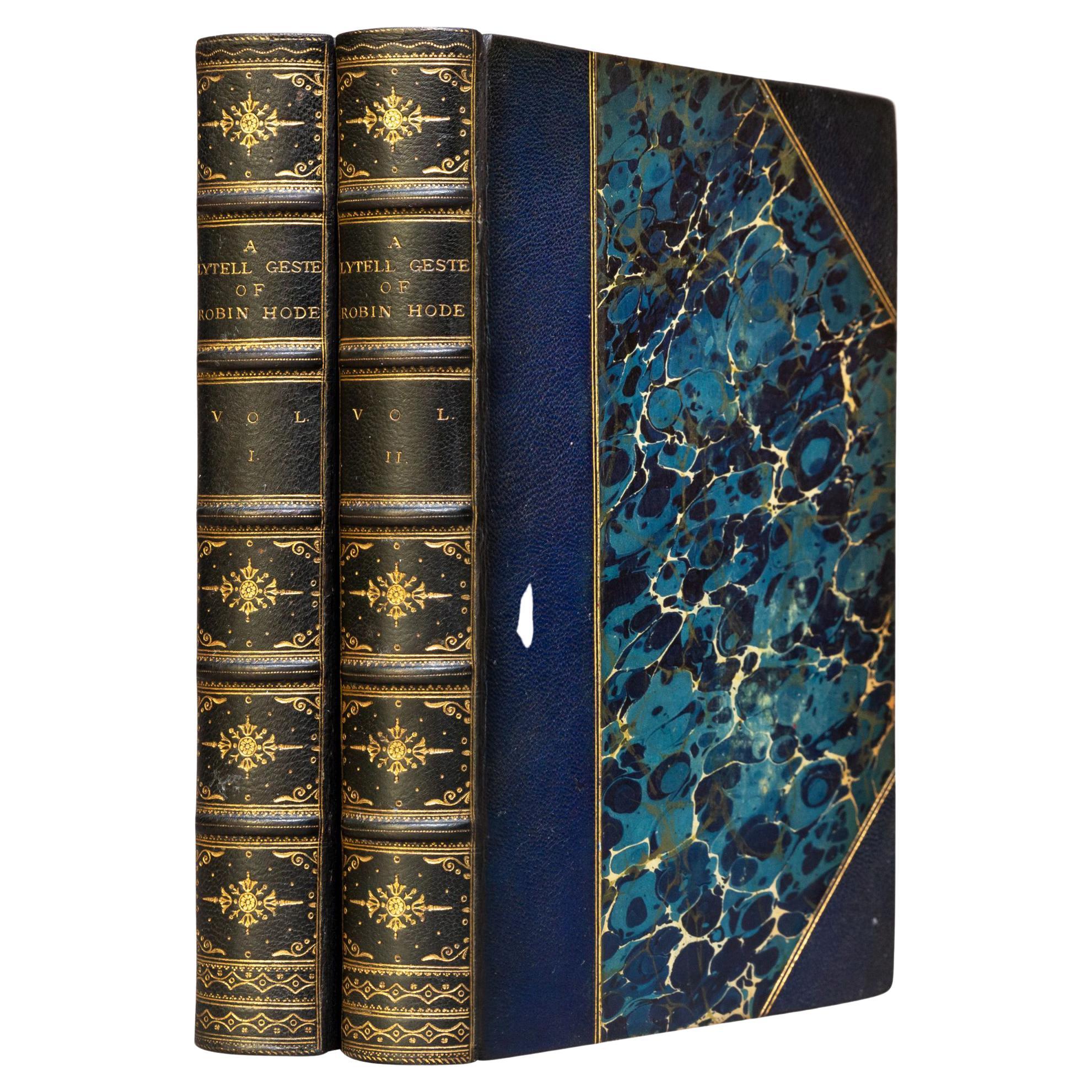 'Book Sets' 2 Volumes, John Mathew Gutch, A Lytell Geste of Robin Hode